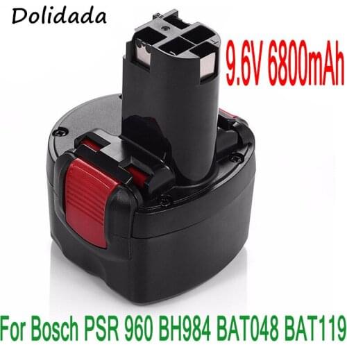 BAT048 9.6V 6800mAh Ni-CD Rechargeable Battery Power Tools Battery &4800mAh for Bosch PSR 960 BH984 BAT048 BAT119