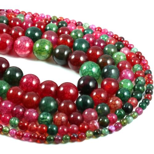 Natural stone beads Tourmaline Carnelian 4/6/8/10/12mm Round Ball loose beads for Jewelry Making Necklace DIY Accessories