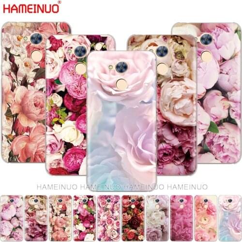 Colorful Brilliant Rose Peony pink Flowers girl Cover phone Case for Huawei Honor 10 V10 4A 5A 6A 7A 6C 6X 7X 8 9 LITE