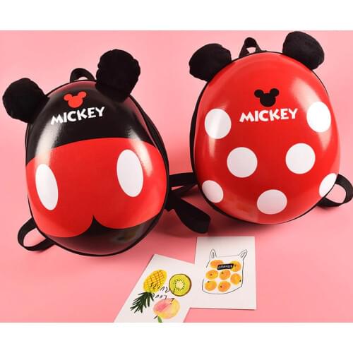 Disney Childrens Cartoon Hardshell Backpack Mickey Minnie Eggshell Kindergarten Boy and Girl Schoolbag Cute