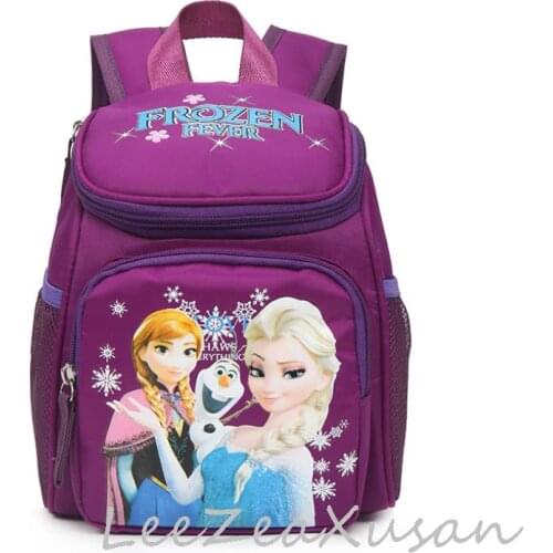 Girls frozen elsa annaSnow Queen princess Plush Backpacks Kids Disney School Bag Breathable Backpack