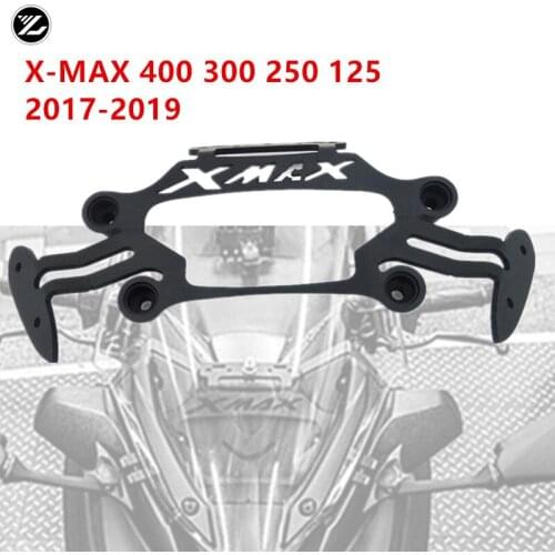 For Yamaha X-MAX Xmax 400 300 250 125 2017-2019 Motor Scooter Mobile Phone GPS Navigation And Mirrors Plate Stand Bracket Holder