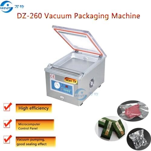 DZ-260 Vacuum Package sealing Machine ,Drugs,Local specialty, Plastic Bag Packing, Preservation, Rice Food Spares Vaccum Sealer