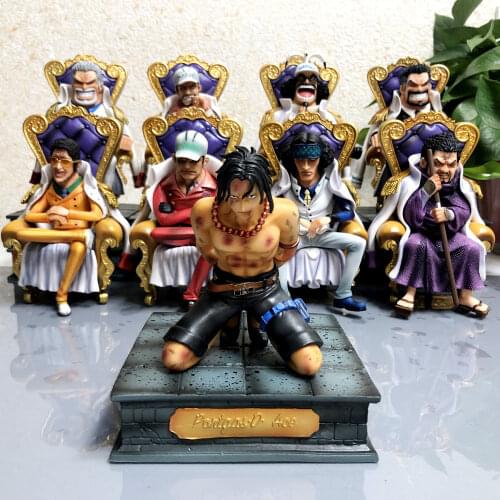 Anime 20cm One Piece Issho Borsalino Kong Sengoku Zephyr Sakazuki PVC Action Figures Model Toys Childrens Christmas gifts