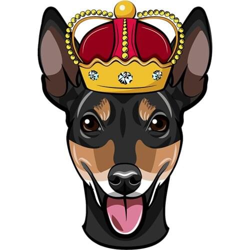 Fuzhen Boutique Decals Exterior Accessories Russian Toy Terrier Crown Dog Vinyl Creativity Stickers for Car Decoration Decal