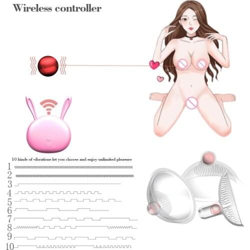 Breast Clitoris Stimulator Adult Sex Toys Enlargement Licking Nipple Vibrator for Women Pussy Wireless Pump Sucker Cups Clamps