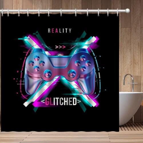 Game Controller Print Window Curtains For Living Room Bedding Room Boys Teens Gamer Video Game Kids Youth Gaming Home Cotinas