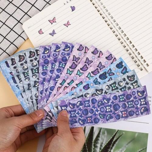 Colorful Butterfly Laser Stickers Scrapbooking Journal Doodling Kawaii Stationery Korean Sticker School Supplies