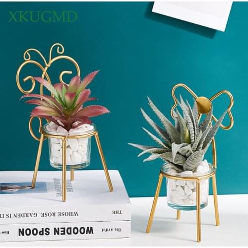 Creative Nordic Simple Succulents Glass Vase Decoration Balcony Living Room Interior Home Decorat Ornaments
