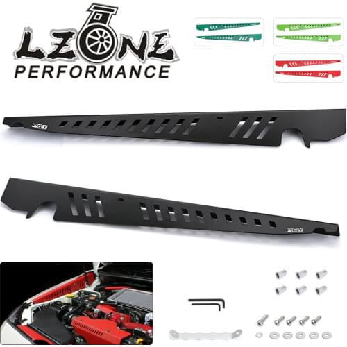 Fender Shrouds Kit Aluminum Black (Red/Green/Deep Green) Panel Plate Engine Bay w/ Hardware For 15-on Subaru WRX & STi JR-CCR04