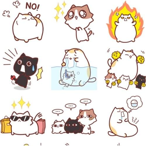 23 PCS cute Cartoon funny cat sticker paper scrapbooking DIY projects/photo album/card making crafts \Sticker