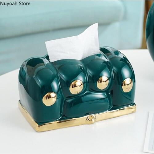 Cute Cats Claw Tissue Box Decoration Creative Home Decoration Storage Box Coffee Table Ceramic Drawer Living Room Decoration