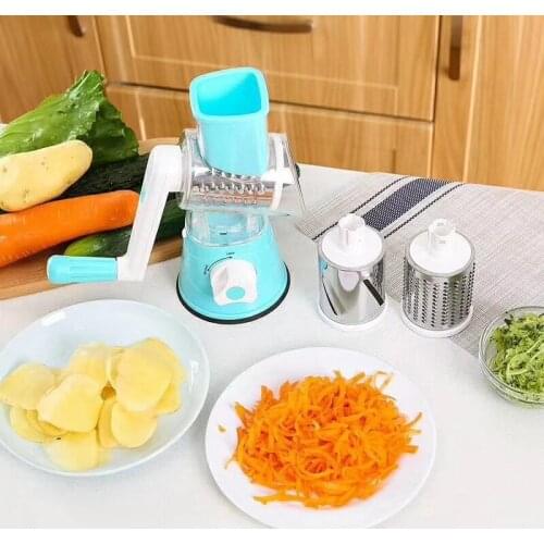 Multifunctional Drum Shredder Manual Slicer Hand-Cranking Vegetable Cutter Kitchen Artifact Grater Pineapple Slicer Food Chopper