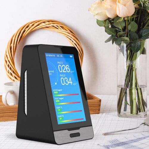 Multifunctional Air Quality Detector Tester PM2.5 Dust Temperature and Humidity HCHO TVOC Formaldehyde for Home Testing Tool