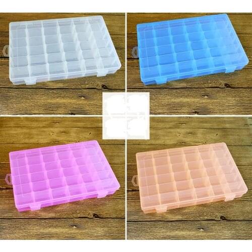 Flexible Storages Box 36 Lattice Multi Function Storage Case With Adjustable Plaid Transparent Desktop Holder Boxes Screw Cases