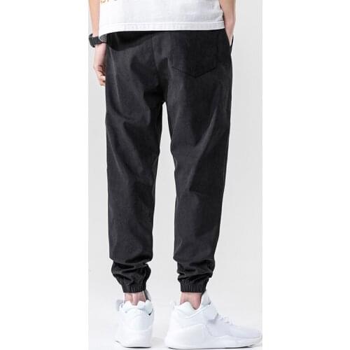 New 2021 Mens Summer Harem Pants Ankle-Length Slim Fit Comfortable Trousers 5 Colors High Quality Plus Size 4XL