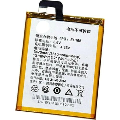New 3610mAh Ef168 High Quality Battery for Pptv King 7 CELL PHONE