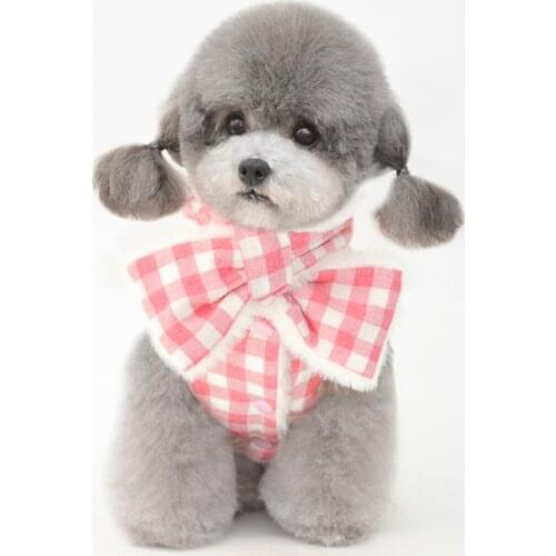 Elegant Dog Clothes Overcoat Dropship Winter Pet Dog Vest Coat Plaid Puppy Cat Chihuahua York Poodle Pomeranian Maltese Clothing