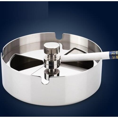 Ashtray stainless steel#304 covered creative large personality sealed living room bedroom office windproof home ashtray