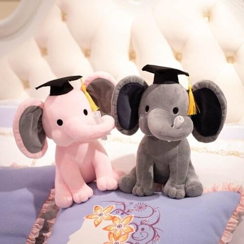 25cm Dr Elephant Pillow Plush Toy Kids Sleeping Back Cushion Stuffed Pillow Elephant Doll Baby Doll Birthday Gift for Kids