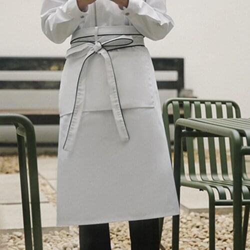 Polyester Cotton Waist Apron Barista Bartender Waiter Cafe Pastry Chef Uniform Restaurant Baker Waitress Kitchen Work Wear B52