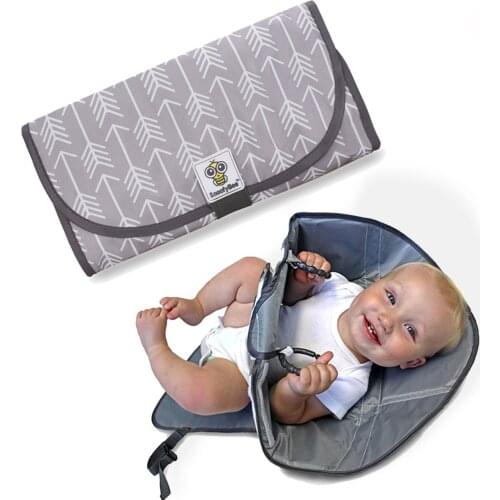 Portable baby changing pad, baby multifunctional baby care pad, 3 in 1 waterproof diaper pad cover storage bag for newborns