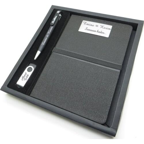 Wings SG115 İsme Special Besiktas Pen Set | Scrikss Besiktas Pen + 16GB. Usb Memory + 15x21 Notebook | All İsme Custom