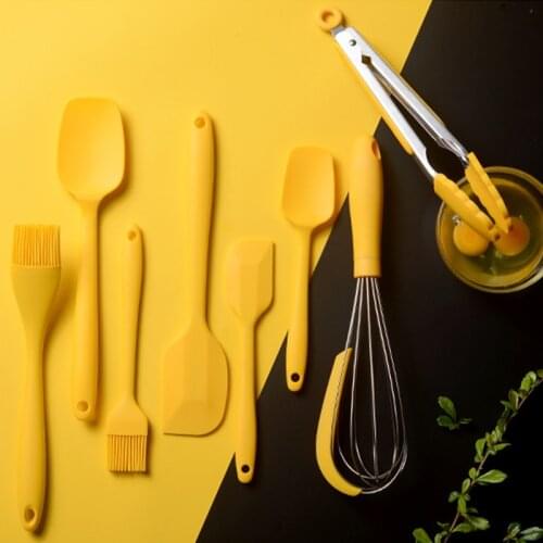 Silicone Bbq Set Pastry Spatula Set Non-Stick Spatula Oil Brush Heat-Resistant Cake Spatula for Kitchen Cooking Baking Tools
