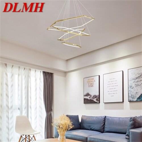 DLMH Nordic Pendant Lights Gold Creative Contemporary LED Lamp Fixture For Home Decoration Living Room