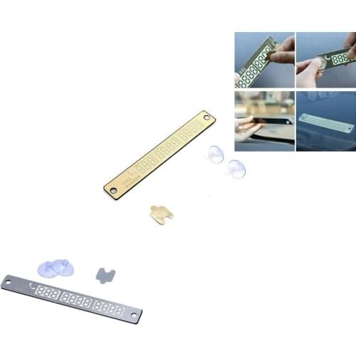 Car Styling Phone Number Card Sticker Night Luminous Temporary Car Parking Card Plate Suckers Phone Number Card