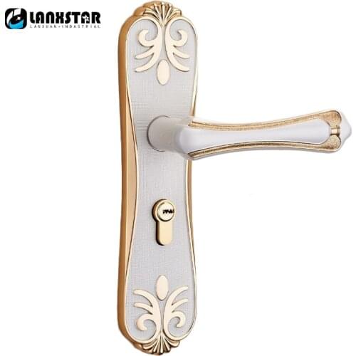 European Style Heavy Duty Solid Locks Door Gate Safety Stainless Steel Padlock Silent Lock-Core Door Handle Lock