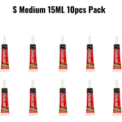Zhanlida S Medium Pack Of 10 Settings Contact Adhesive Universal Repair Glue With Precision Applicator Tip - 15ML