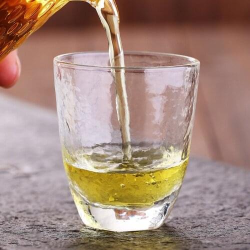 2pcs Unique Hand-blown Glass Tea Cups Kungfu Tea Cups High Quality Morning Tea Coffee Milk Juice Mugs SH232
