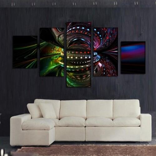 2016 New arrival patterns dark spinning kaleidoscope art wall oil painting for bedroom or living room decoration free shipping