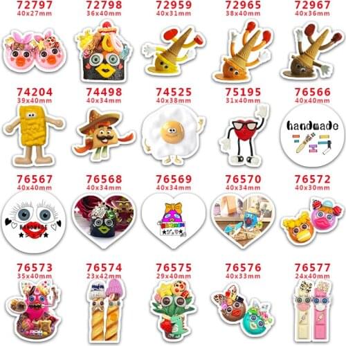 30pcs/Lot Custom-Made Printed Planar Resin for Hair Bows PR72797