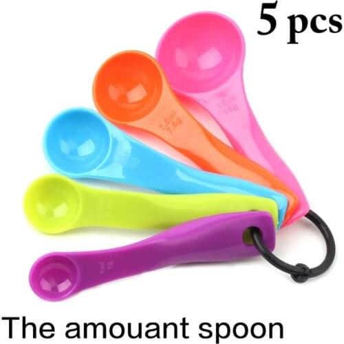 5pcs/set Kitchen Measuring Spoons Teaspoon Coffee Sugar Scoop Cake Baking Flour Measuring Cups Kitchen Cooking Tools Accessories