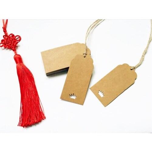 50pcs Kraft Imperical Crown Gift Tags Wedding Wish Tree Present Tag Baby Bridal shower Birthday Card Rustic Scrapbook Label