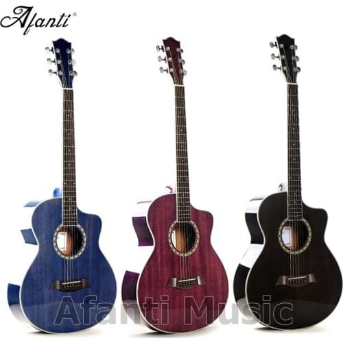 Afanti Music 40 inch Mahogany top / Mahogany Back & Sides Acoustic guitar (WY-048)