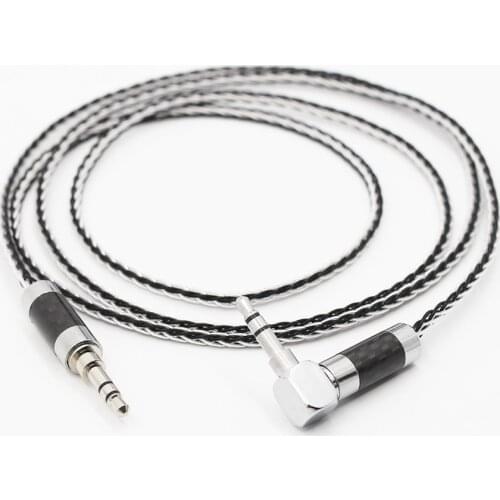 Audiocrast 3.5mm AUX Cable High Quality Siver-plated 90 Degree Right Angle 3.5 AUX Cord for Car iphoneheadphone speaker MP3/4