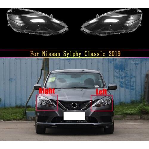 Auto Head Lamp Light Case For Nissan Sylphy Classic 2019 Car Front Headlight Lens Cover Glass Lampcover Caps Headlamp Shell