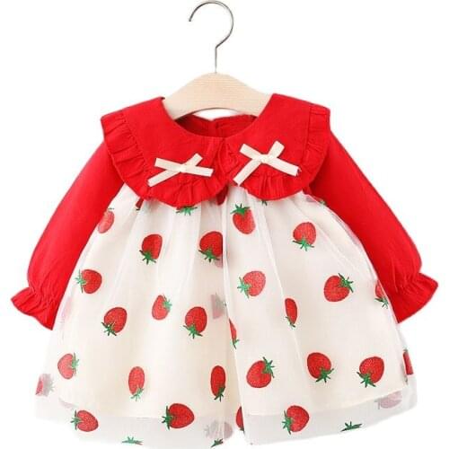 Fashion Cotton Baby Dresses Cute Winter Girls Clothes Princess Dress Infant Girls Clothing Toddler Kids Custome