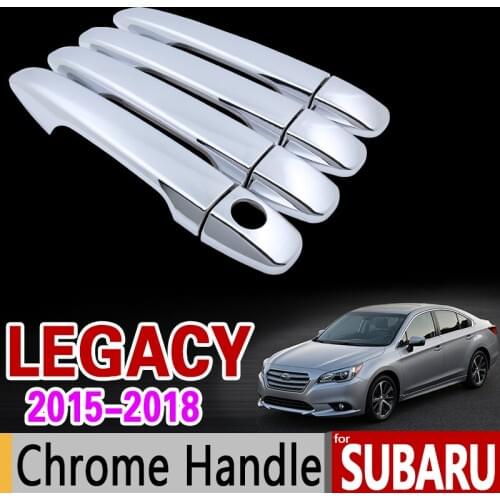 For Subaru Legacy 2015 2016 2017 2018 Luxurious Chrome Door Handle Cover Trim Set Never Rust Accessories Stickers Car Styling