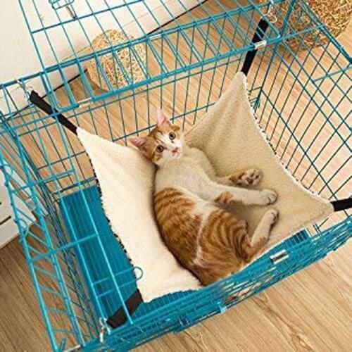 Pet Cage Hammock Soft Plush Cat Hammock Cage Hanging Bed Ferret Rabbit Chinchilla Cat Guinea Pig Hanging Mat Bed