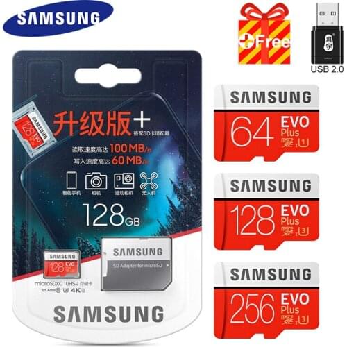 SAMSUNG Memory Card EVO Plus 128GB Class10 TF Card 32GB 64GB 256GB 512GB Micro SD card C10 microSDHC UHS-I U3 cartao de memoria