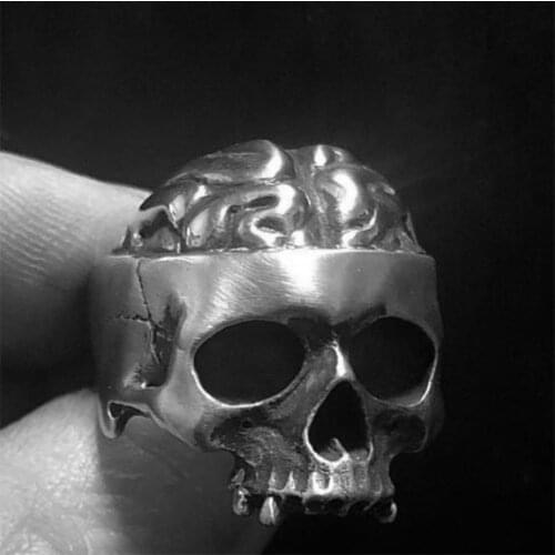 Cool StuffMens Punk Rock Skull Ring Gothic Style 316L Stainless Steel Biker Ring Motorcycle Band jewellery Wholesale Anel Gift