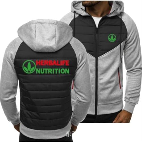 2021new Men for HERBALIFE NUTRITION Print Spring Autumn Mens Jacket Casual Sweatshirt Long Sleeve Mens zipper Jacket Man Hoody