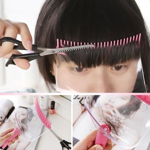 Hair Cutting Clippers Trimmer Supporter DIY Tool Women Bangs Trimmer Fringe Cut Tool Comb Professional Hairdressing Styling Tool