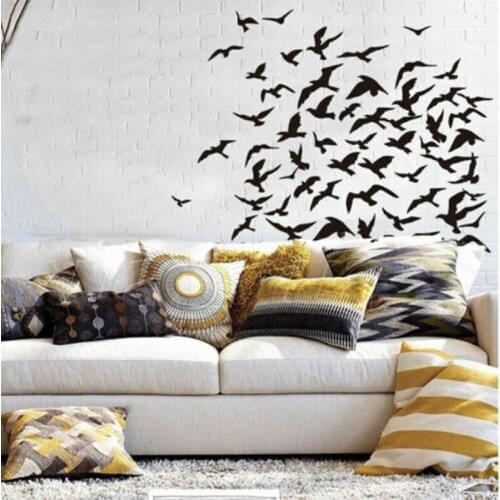 Cartoon Flying Birds Wall Sticker Kids Room Bedroom Flying Bird Animal Wall Decal Living Room Vinyl Home Decor