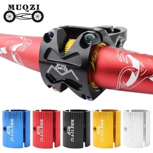 MUQZI 2pcs Bike Handlebar Conversion Shim 25.4mm to 31.8mm 31.8mm to 35mm Aperture Adjust Adapter MTB Bicycle Bar Stem Reducer