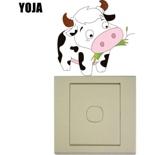 YOJA Dummy Dairy Cow Switch Wall Sticker Personalized Living Room Bedroom Decor 8SS1286